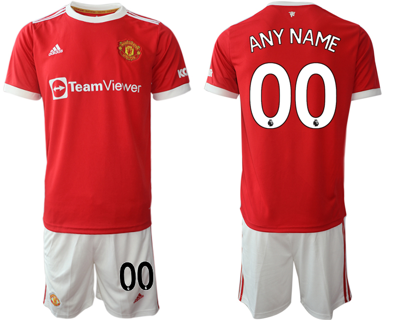 Men 2021-2022 Club Manchester United home red customized Adidas Soccer Jersey->juventus jersey->Soccer Club Jersey